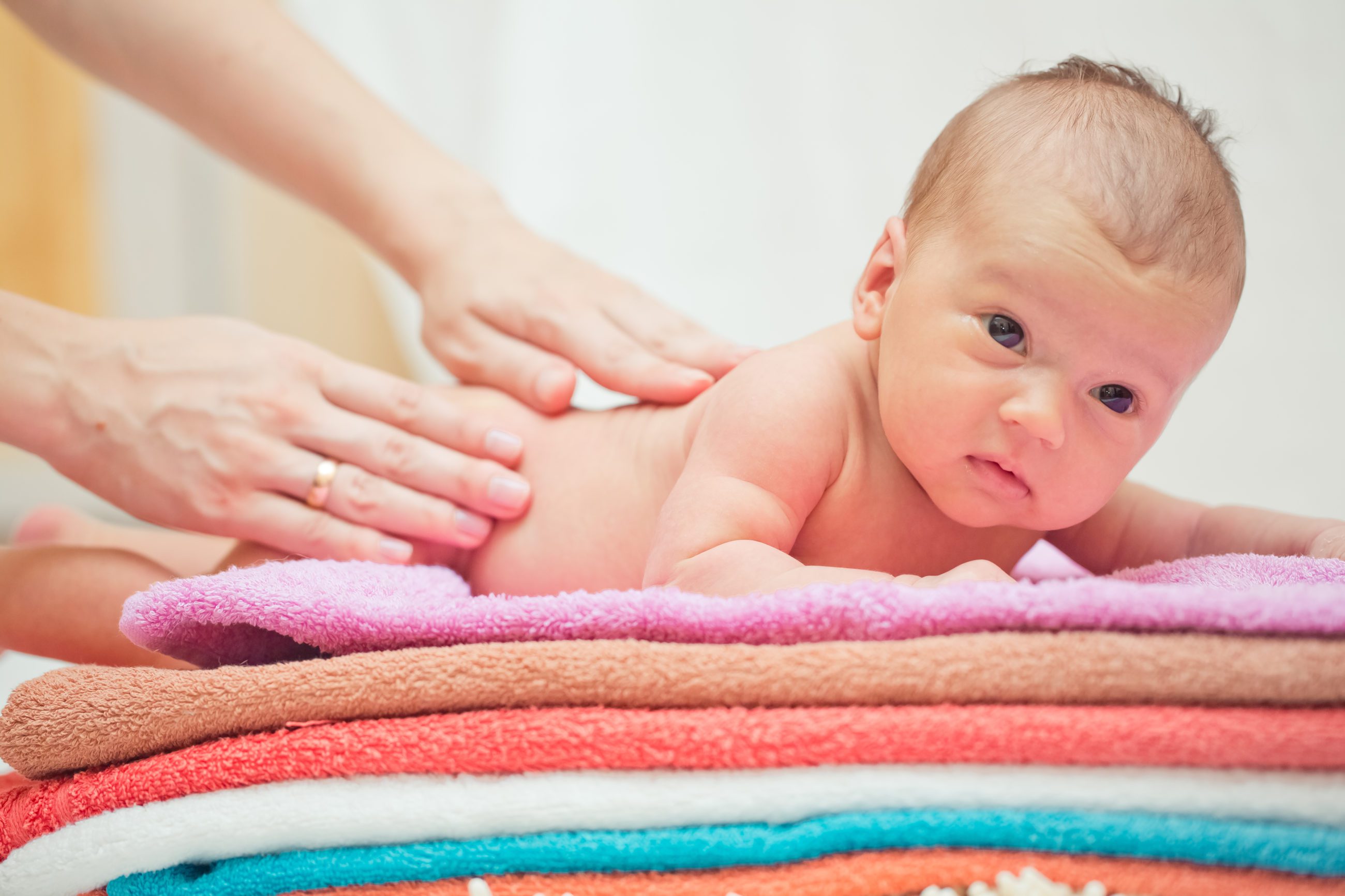 Infant massage stock photo Ann Arbor Birth & Family